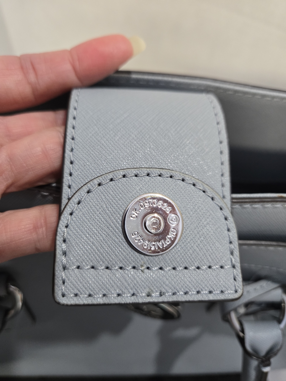 Michael Kors Hamilton Dusty Blue Lg EW Satchel Leather NWT 14.25"x12"x6.75" - Picture 12 of 14